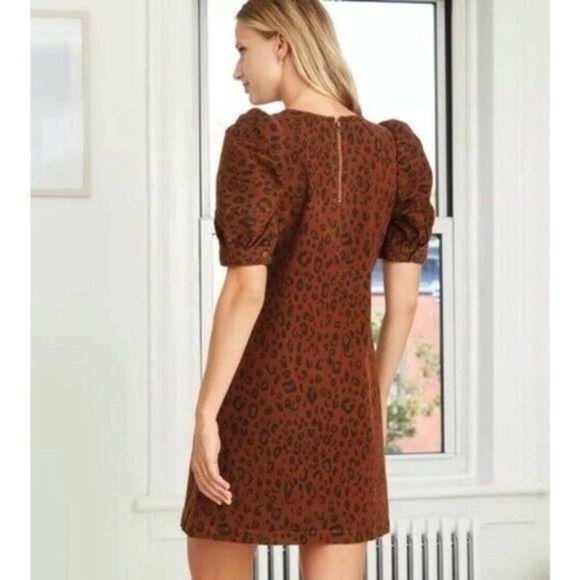 NEW Universal Thread Leopard Denim Dress - Picture 3 of 4